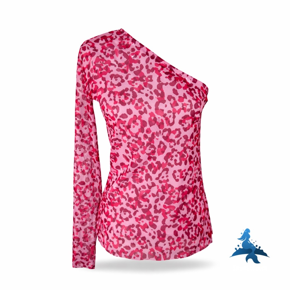 1261 NWT BAUM UND PFERDGARTEN Jamaica One-Shoulder Top – M – Pink Red